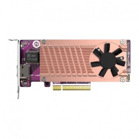 QNAP TARJETA PCI INTERNA QM2 SERIES 2 x PCIe 2280 M.2 SSD slots, PCIe Gen3 x 8 , 1 x AQC113C 10GbE NBASE-T port
