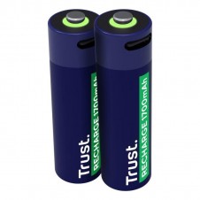 TRUST PILA RECARGABLE USB-C AA LR6 1700 MAH PACK 2 UD