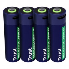 TRUST PILA RECARGABLE USB-C AA LR6 1700 MAH PACK 4 UD