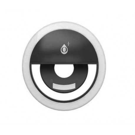 ONE+ ANILLO LUZ MINI LED PARA MOVILES NEGRO 3 NIV DE BRILLO