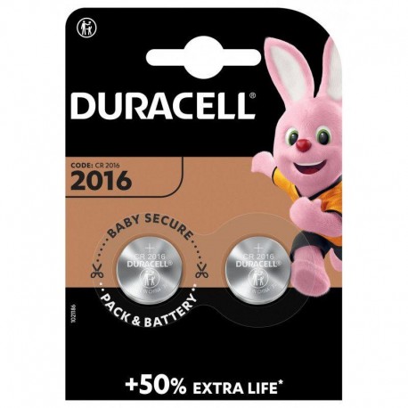 DURACELL PILA BOTON LITIO DRB20162 CR2016 3V BLISTER*2