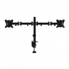 EQUIP SOPORTE MESA PANTALLA 13 A 27 DOBLE BRAZO ARTICULADO SOPORTA 2 MONITORES VESA STANDARD HASTA 8KG