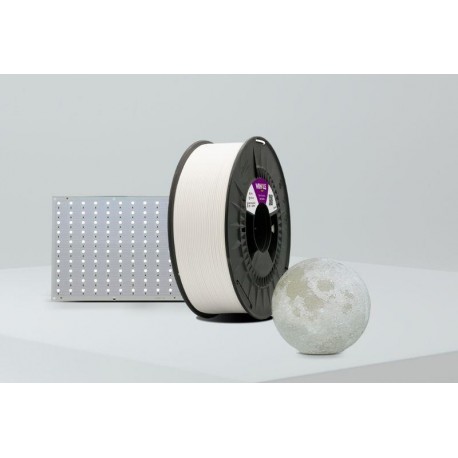 WINKLE FILAMENTO PACK LITOFANIA 1 KG BLANCO FANTASMA + LUZ RETROILUMINACIÓN 1 KG de PLA HD Blanco Fantasma Panel LED retroilumin