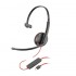 HP POLY AURICULARES CON CABLE BLACKWIRE 3210 + ADAPTADOR USB-C/A (BOLSA)