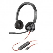 HP POLY AURICULARES CON CABLE BLACKWIRE 3320 + ADAPTADOR USB-C/A
