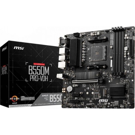 MSI PLACA BASE B550M PRO-VDH AM4 MATX 4XDDR4 3rd Gen AMD/ MATX/4XDDR4/ HDMI/VGA/DP.