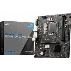 MSI PLACA BASE PRO H610M-G WIFI DDR4 LGA1700 MICRO ATX 14th/ 13th/ 12th Gen/ 2xDDR4/ 1xHDMI/1xDP/1xVGA/ M-ATX