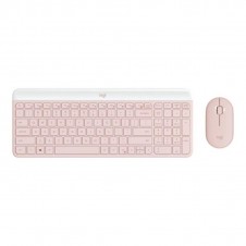 LOGITECH TECLADO Y RATON WIRELESS SLIM COMBO MK470 ROSA