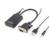 GEMBIRD CABLE ADAPTADOR VGA A HDMI 0.15M NEGRO
