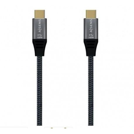 AISENS CABLE USB-C A USB-C 2.0 1M GRIS 5A 100W