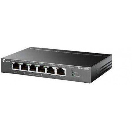 TP-LINK SWITCH SG1006PP DE 6 PUERTOS GIGABIT CON POE+ DE 3 PUERTOS Y POE++ DE 1 PUERTO