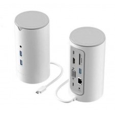VENTION DOCKING USB-C TPHWC BLANCO 1xVGA/ 1xHDMI/ 3xUSB/ 1xUSB Tipo-C PD/ 1xUSB Tipo-C/ 1xRJ45/ 1xAudio/ 1xLector Tarjetas SD