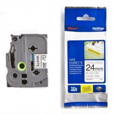 BROTHER CINTA LAMINADA TZES251 24MM TEXTO NEGRO SOBRE FONDO BLANCO. ANCHO: 24 MM. LONGITUD: 8 M