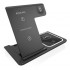 AISENS BASE DE CARGA INALAMBRICA ASCH-15W3WC043-BK 3 EN 1 15W NEGRA