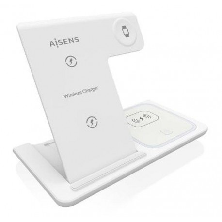 AISENS BASE DE CARGA INALAMBRICA 3 EN 1 15W BLANCA
