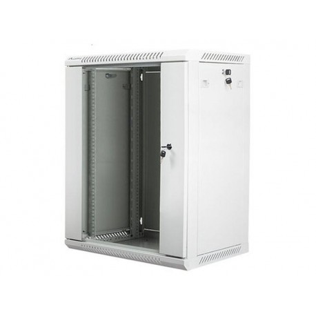 LANBERG ARMARIO RACK 19 15U GRIS 600X450 FLAT PACK V2 PUERTA CRISTAL