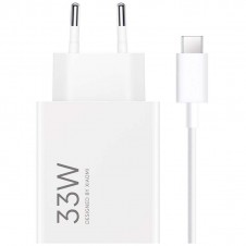 XIAOMI CARGADOR DE PARED 33W HYPERCHARGE USB-A BLANCO CARGADOR + CABLE