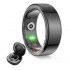 KSIX ANILLO INTELIGENTE SATURN TALLA S/ 18.9 MM NEGRO NOTIFICACIONES / FRECUENCIA CARDIACA