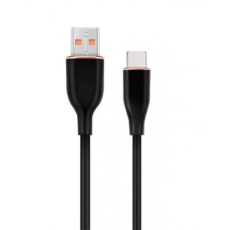 GEMBIRD CABLE USB A USB-C 1,5M NEGRO SILICONA
