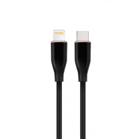 GEMBIRD CABLE USB-C A LIGHTNING 1,5M NEGRO SILICONA