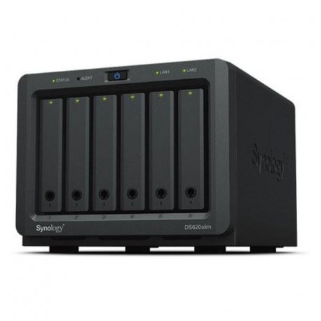 SYNOLOGY NAS 6 BAHIAS DS620SLIM 2.5IN 2.0GHZ DC EXT2X GBE 2X USB 3.0