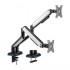 AISENS SOPORTE MESA RGB GAMING PARA MONITOR Y TV 9KG 2 BRAZOS 17-32 DT32TSR-297 NEGRO-BLANCO GIRATORIO E INCLINABLE