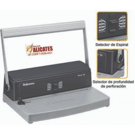 FELLOWES ENCUADERNADORA MANUAL METAL50