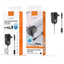 MTK CARGADOR UNIVERSAL MANUAL 12W 1A / 3v-12v / 6 conectores / 1.2m / TA0363 / Mtk / 0053632