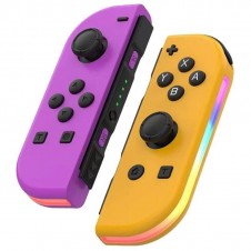 GENERICO NINTENDO GAMEPAD SWITCH JOY-CON AMARILLO / PURPURA CON RGB