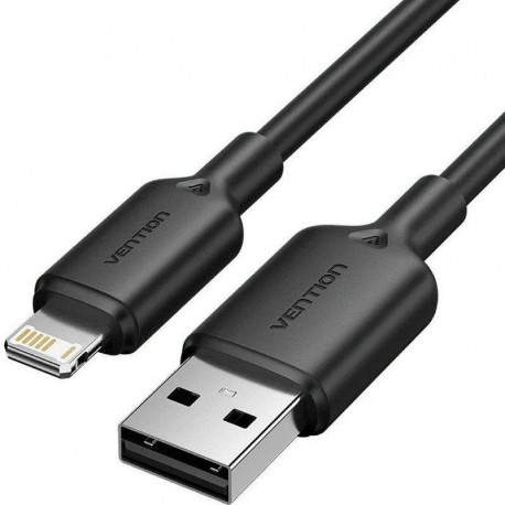 VENTION CABLE USB A LIGHTNING 2M NEGRO