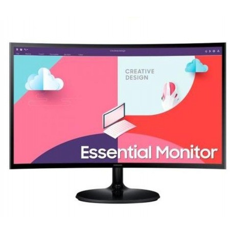 SAMSUNG MONITOR CURVO ESSENTIAL S3 S24C364EAU 24/ FULL HD/ NEGRO VGA / HDMI / 75 HZ / 4MS / VESA