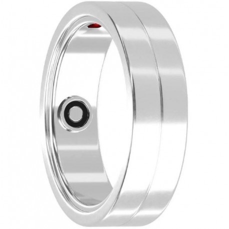 MAXCOM ANILLO INTELIGENTE MR100 TALLA 9/60/ 19.1 MM PLATA NOTIFICACIONES / FRECUENCIA CARDIACA