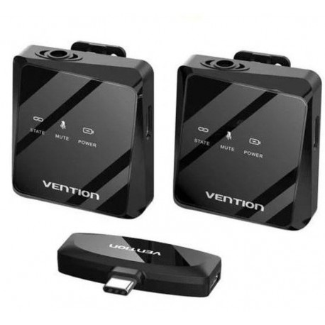 VENTION MICROFONO INALAMBRICO CON CLIP NCBB0 USB-C / RECEPTOR/ 2 UNIDADES