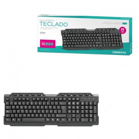 OMEGA TECLADO MULTIMEDIA AURORA USB OK026ES
