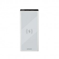 SAVIO POWERBANK 10000 INDUCCION MAH BA-06 BLANCO CARGA INALAMBRICA