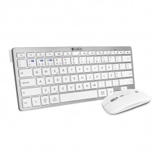 SUBBLIM TECLADO CON RATÓN BLUETOOTH MULTIDISPOSITIVO COMPACTO PLATA TECLADO PORTUGUES