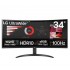 LG MONITOR PROFESIONAL ULTRAPANORAMICO CURVO 34WR50QK-B 34 WQHD NEGRO HDMI / DP / 5MS / 100HZ / VESA