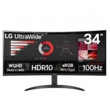 LG MONITOR PROFESIONAL ULTRAPANORAMICO CURVO 34WR50QK-B 34 WQHD NEGRO HDMI / DP / 5MS / 100HZ / VESA