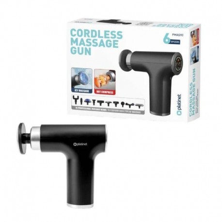 PLATINET PISTOLA MASAJEADORA 1500mAh 2400-3200RPM 10 CABEZALES