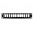 LANBERG ORGANIZADOR DE MODULOS KEYSTONE NEGRO 12 PUERTOS 1U RACK 19