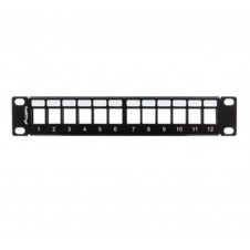 LANBERG ORGANIZADOR DE MODULOS KEYSTONE NEGRO 12 PUERTOS 1U RACK 19