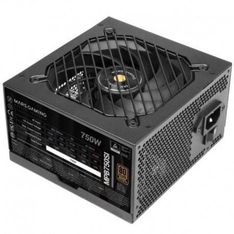 MARS GAMING FUENTE DE ALIMENTACION MPB750SI 750W 80 PLUS BRONZE VENTILADOR 12CM