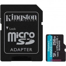 KINGSTON MICRO SD XC CANVAS GO PLUS CL10 256GB +ADAPT