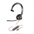 HP POLY AURICULARES CON CABLE BLACKWIRE 3310 + ADAPTADOR USB-C/A