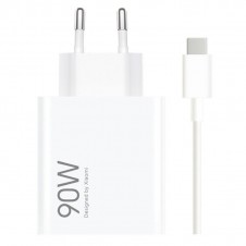 XIAOMI CARGADOR DE PARED 90W HYPERCHARGE USB-A COMBO BLANCO CARGADOR + CABLE