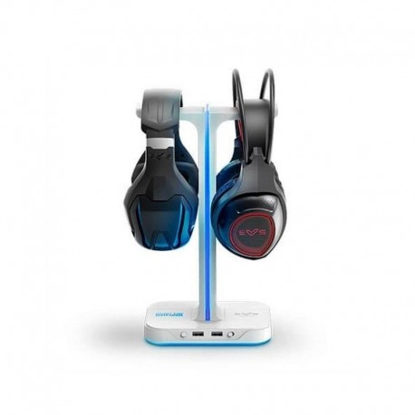 ENERGY SISTEM SOPORTE PARA AURICULAR ESG S3 DUO RGB/2XUSB/SPORTE SMARTPHONE/DOS AURICULARES