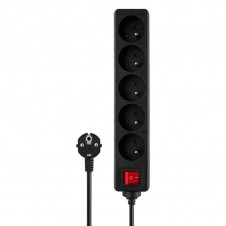 SAVIO REGLETA DE 5 ENCHUFES 5M NEGRO