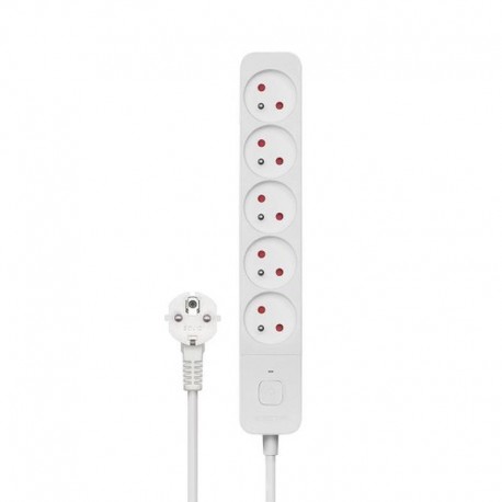 SAVIO REGLETA DE 5 ENCHUFES 3M BLANCO