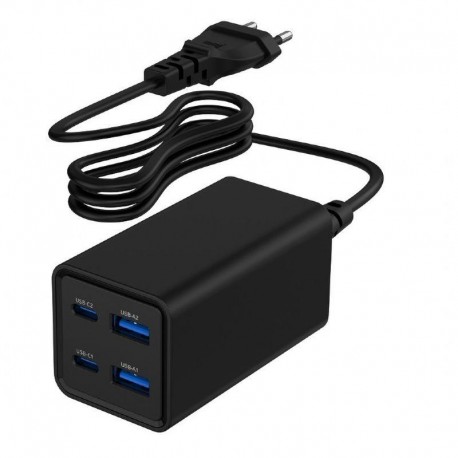 GEMBIRD CARGADOR RAPIDO 4 PUERTOS 65W 2xUSB-C / 2xUSB-A
