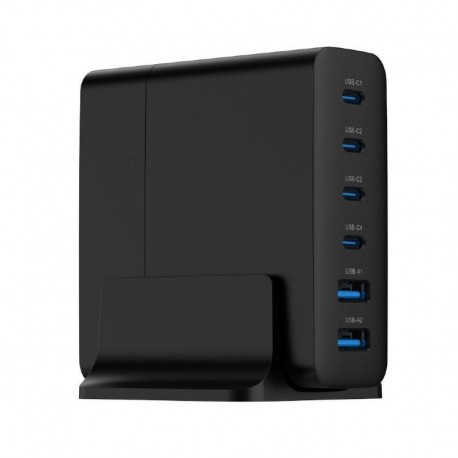 GEMBIRD CARGADOR RAPIDO 6 PUERTOS 75W 4xUSB-C / 2xUSB-A